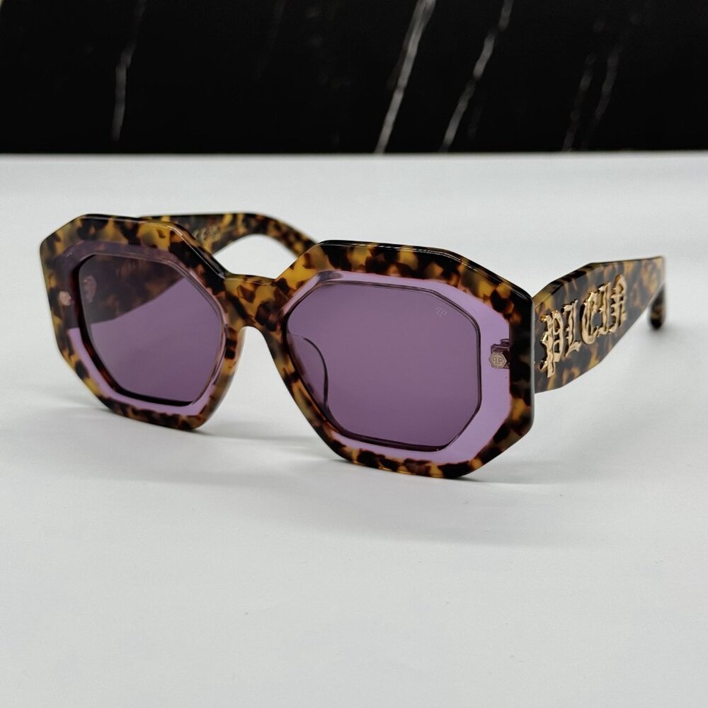 NEW SPP098M 0778 PHILIPP PLEIN SUPREME STAR HAVANA WOMEN SUNGLASSES